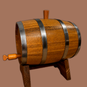 Barril de Carvalho 3L c/ Torneira de Madeira - Personalização de Brinde